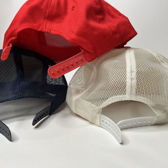 Lot of 3 Vtg Edgar Grain Farmer Trucker Cap Hat Agriculture Nebraska Snapback - Picture 6 of 15